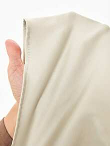 SHEIN 少女优雅无袖A字连衣裙，小立领设计，适合通勤穿着。 - 杏色 - 查看 5