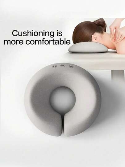 1个美容院专用平板枕，美容床专用枕，轻推按摩床U型枕，平板枕，记忆棉面部靠垫，轮廓面部枕，符合人体工学的颈部和面部支撑垫，拉链封口，仅限干洗，多用途，适用于家庭、水疗中心、办公室放松 | 轮廓设计 | 柔软面料外套