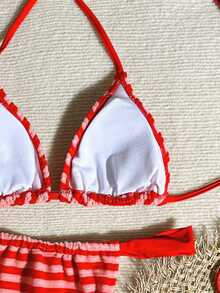 Swim Vcay Women's Striped Swimwear Set For Beach Vacation - Multicolor - View 4