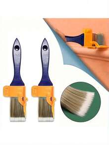 手动边缘油漆刷工具，木柄非电动边角刷，适用于墙壁、天花板、装饰线条和狭窄空间。情人节礼物，送给DIY爱好者，家居装饰，油漆用品。 - 多色 - 查看 4