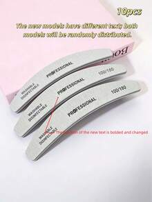 10 chiếc dũa móng tay hình lưỡi liềm chuyên nghiệp, dũa móng tay dễ sử dụng, dũa móng tay mỏng, dũa tạo hình và đánh bóng móng tay. - Nhiều màu - Xem 8