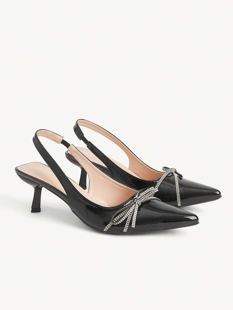 CUCCOO CHICEST Women's Fashion Rhinestone Flower Pointed Stiletto High Heel Shoes Wedding Shoes Summer Shoes Bride Shoes