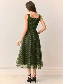 Aveloria Rosie Đầm dáng chữ A thanh lịch, lãng mạn kiểu Pháp cổ điển với chất liệu organza chấm bi, xếp ly phía trước và dây mảnh, dành cho phụ nữ. - Nhiều màu - Xem 4