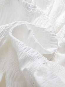 Roelina New Summer Women's French Elegant Ruffle Tie Strap Cropped Camisole - White - View 5