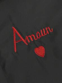 Franclia 经典条纹长袖衬衫，精致刺绣图案，宽松舒适 - 黑色 - 查看 4