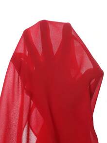 Franclia Women's French Romantic Backless Tie Design Asymmetric Hem Camisole Dress - Burgundy - View 5