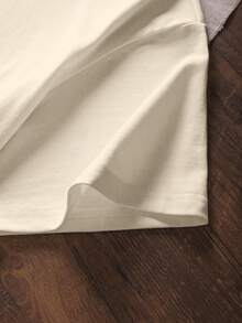 INAWLY Summer Casual Fruit & Letter Print Short Sleeve T-Shirt - Apricot - View 3