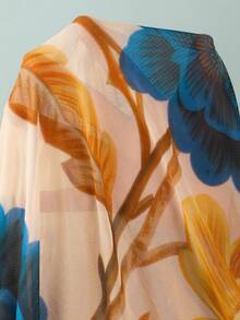 Swim Oasis Conjunto de 2 piezas de traje de baño estampado y falda larga de malla para vacaciones en la playa, conjunto de ropa de baño casual para mujer, Primavera/Verano 2026 - Multicolor - Ver 7