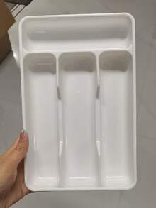 1pc Kitchen Drawer Organizer Cutlery Tray, In-Cabinet Utensil Caddy With Compartments For Knives, Forks, Spoons, Chopsticks, Cooking Utensils Storage, Knife & Fork Drawer Divider - Multicolor - View 14