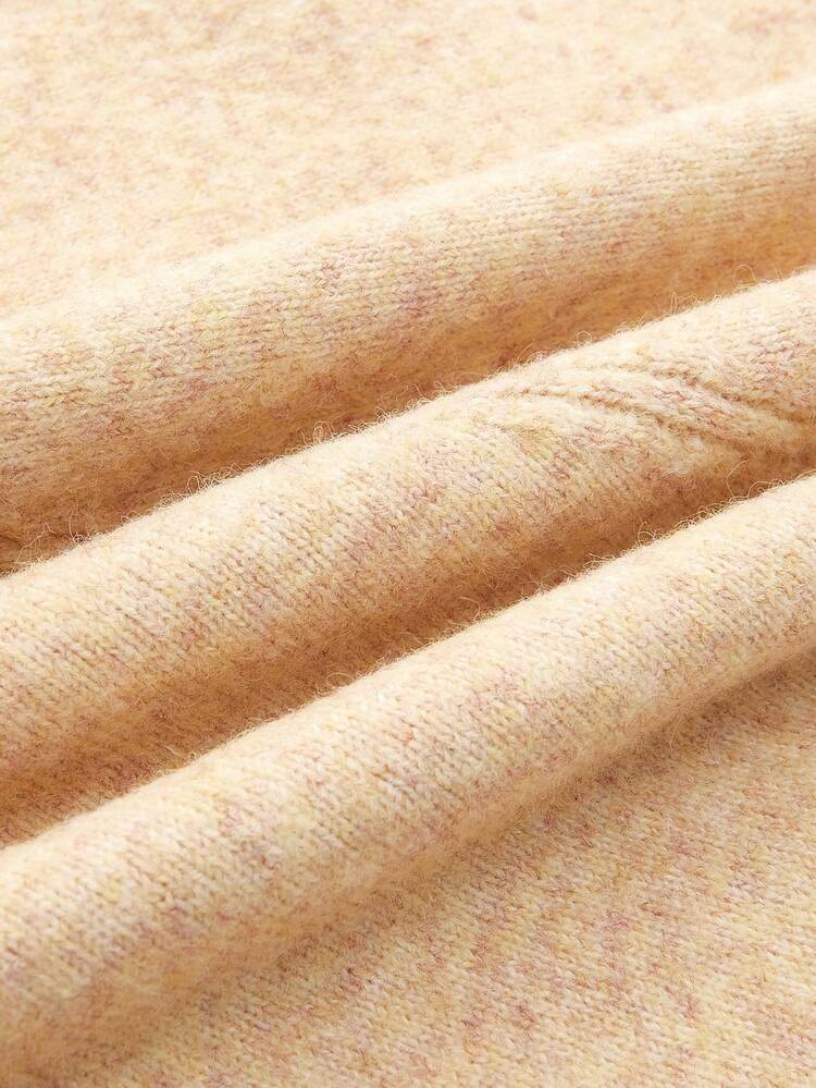 Minivestido, efecto de fieltro suave tejido, manga corta, beige claro