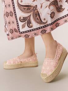 Giày sandal đế xuồng dệt dây Styleloop dành cho nữ, phong cách Bohemian, kiểu dáng cổ điển, thích hợp cho các lễ hội âm nhạc miền Tây nước Mỹ, tiệc tùng hoặc Giáng sinh. - Hồng - Xem 6