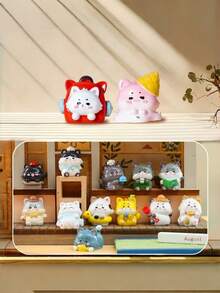 MINKOJA Mini Resin Cute Cat Anime Figure Kawaii Hachiwara Q Version Pet Lucky Cat Moe Blind Box Doll Collectible Model Desktop Decoration Room Aesthetic Decor Gift - Multicolor - View 1