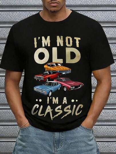 StoneGrade 男士圆领短袖字母图案印花休闲 T 恤，男友礼物