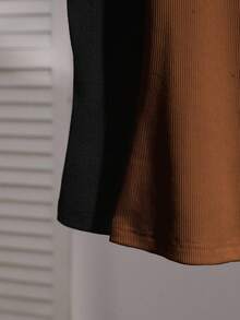 SHEIN EZwear 2件套女士方领短袖休闲修身性感T恤，适合夏季穿着 - 彩色 - 查看 5
