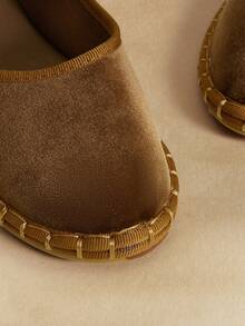 Rosivie Women's Casual Versatile Minimalist Buckle Flat Shoes - Camel - View 4