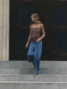 Nöista Bandeau Top With Fringe Trimming On Bottom Edge - Multicolor - View 5