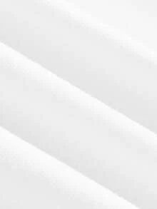 SHEIN EZwear 女士复古镂空装饰手写字母印花褶皱吊带背心，Y2K 黑白街头风夏季城市度假复古百搭背心 - 彩色 - 查看 8