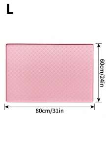 1 tấm lót bàn ăn cho thú cưng bằng silicon in nhiều dấu chân. - Hồng - Xem 2