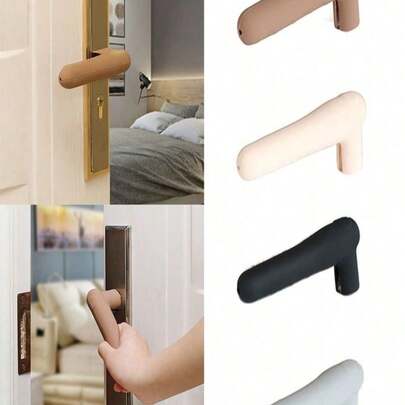 1 Silicone Door Knob Cover Protector Anti Collision Wall Saver Static Mat For Home Insulation Must Have Cute Accessory