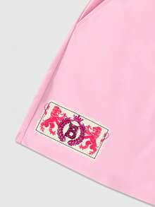 ROMWE MEN Street Life Men's Printed Shorts, Suitable For Spring And Summer - Pink - View 3