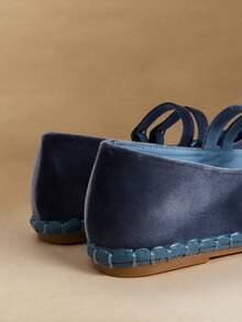 Rosivie Women's Fashion Business Flat Shoes With Double Buckle Design Fall Shoes - Royal Blue - View 5