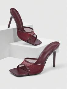 CUCCOO SZL Women Heeled Sandals - Burgundy - View 3