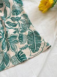 Soleia Women's Tropical Print Halter Top And Pants Two Pieces Set, Vacation Beach Style - Multicolor - View 6