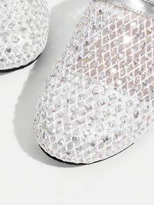 CUCCOO TILAWA Women's Sequin & Rhinestone Decor Stiletto Heel Pumps - Silver - View 6