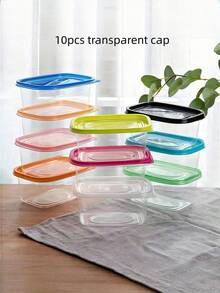 Disposable Food Container Set - Rectangular Takeout Box With Secure Lid, Clear Fresh-Keeper For Meal Prep & Storage, Leak-Proof Portable Lunch Box For Office & Outdoor Use - Multicolor - View 10