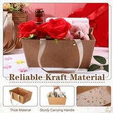 Túi quà tự làm, có quai xách, làm bằng giấy Kraft và bìa cứng, kích thước 9.8 x 6.5 x 4.3 inch, dùng để đóng gói quà tặng, thích hợp cho tiệc cưới, lễ tốt nghiệp, kỷ niệm hoặc trưng bày quà tặng. - Nhiều màu - Xem 3