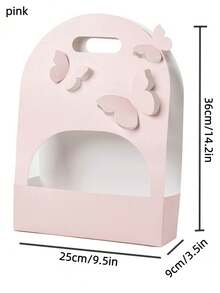 1/3/5 PCS Handheld Flower Bouquet Box Paper Bowknot Gift Box Floral Arrangement Holder Wrapping Packaging Container For Mother Day Valentine Wedding Teacher Appreciation Party Favor Decoration - gift box - View 5