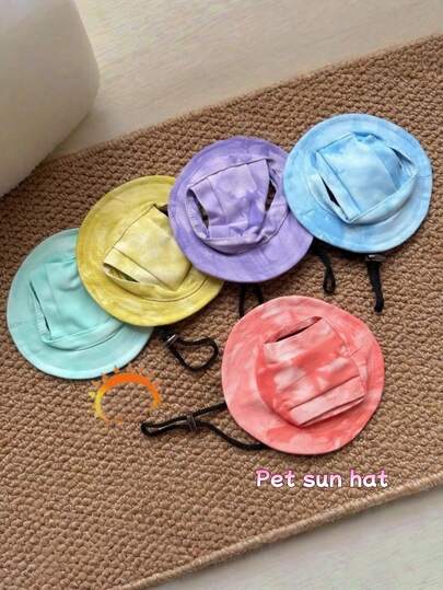 趣味宠物遮阳帽，适合猫咪和小型犬，夏季小猫防晒帽，带耳孔，可调节下巴带，银色渐变，适合英国短毛猫，户外棒球帽，透气凉爽，有效降温，可爱猫咪头饰，拍照道具，宠物主人礼物