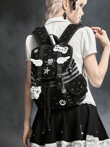 Mochila Casual Versátil, Impermeable y Portátil para Viajes al Aire Libre - Gris negro - Ver 4