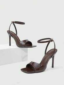 CUCCOO SZL Giày sandal cao gót dành cho nữ - Màu cà ri đậm - Xem 3