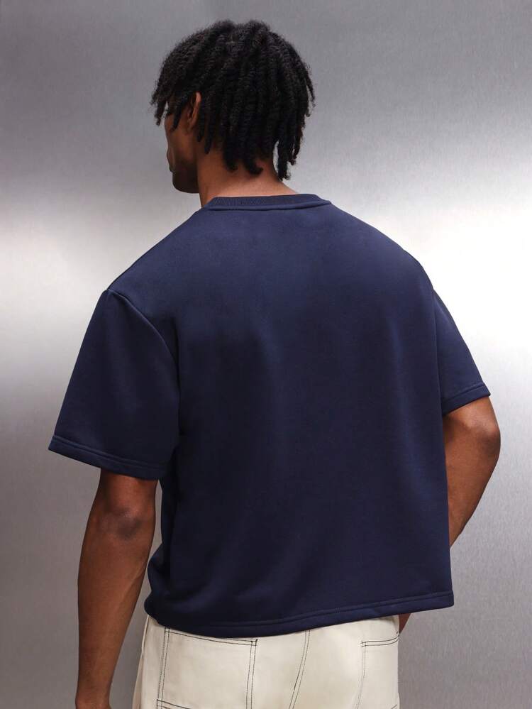 Camiseta gráfica para hombre con estampado de Martha's Vineyard, de manga corta, cuello redondo y ajuste regular, en color azul marino