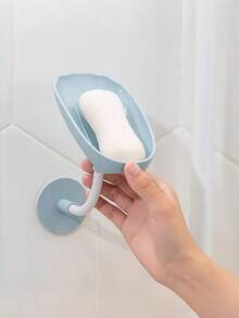 1/3 piezas Soporte de pared para jabón con forma de concha multicolor con drenaje, sin necesidad de taladrar, instalación adhesiva, bandeja de jabón, estante de almacenamiento de baño, organizador para baño, cocina, esponja, estropajo, accesorios para el hogar - Multicolor - Ver 10