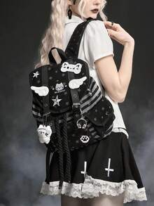 Mochila Casual Versátil, Impermeable y Portátil para Viajes al Aire Libre - Gris negro - Ver 9