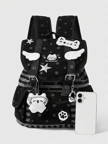Mochila Casual Versátil, Impermeable y Portátil para Viajes al Aire Libre - Gris negro - Ver 11