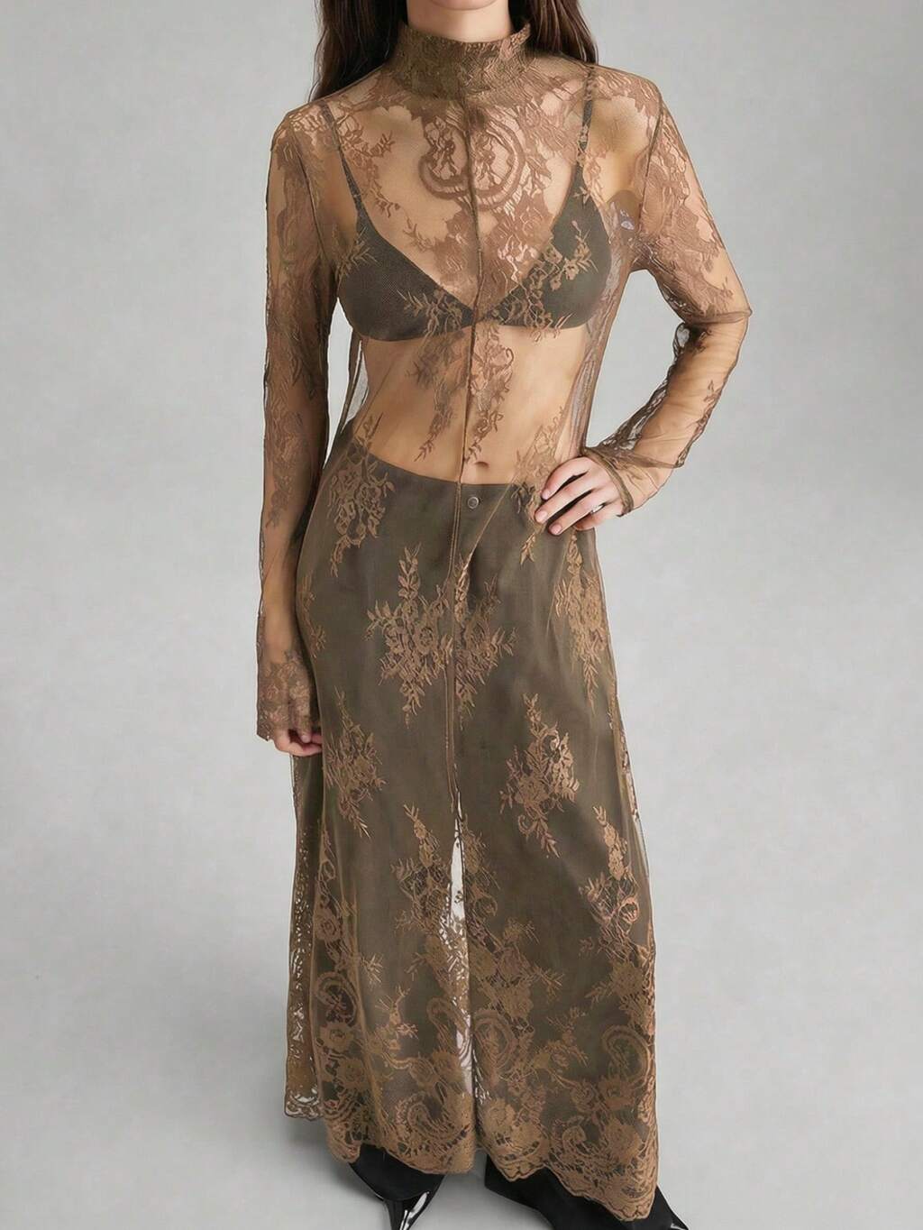 Women's Sheer Lace Dress, Suitable For Urban Commute, Business, Casual, Beach, Vacation, Elegant, Music Festival, Valentine's Day, Summer