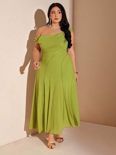 SHEIN BAE Plus Size Women's Spring/Summer Vacation Long Dress,Green Party Dress, Backless Extra Long Dress,Dresses For Women,Maxi Dress,Birthday Dresses For Women,Summer Dresses,Wedding Guest Dress Women ,Summer Dress,Wedding Guest Dress Women,Dress,Prom Dress,Beach Dress,Summer Dresses,Vacation Outfits Women,Easter Dresses For Women,Plus Size Woman Dresses,Plus Size Woman Dresses,Dresses For Women Plus Size,Dresses For Women Plus Size,Party,Elegant,Wedding,Graduation,Music Festival,Concert,Long Dress