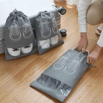 5 chiếc túi đựng giày treo tường bằng vải không dệt, thoáng khí, có cửa sổ trong suốt, nhẹ, dễ mang theo, nhiều màu sắc để lựa chọn, tiết kiệm không gian, dùng trong tủ quần áo, du lịch, ký túc xá, giá để giày treo tường, túi đựng giày, hộp đựng giày.