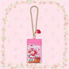 Strawberry Shortcake | ROMWE Strawberry Cute Cartoon Bus Subway Card Bag With Chain Decoration Anti-Loss Small Hanging Bag - Pink strawberry - View 5