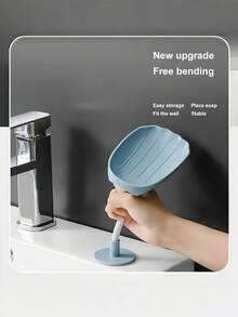1/3 piezas Soporte de pared para jabón con forma de concha multicolor con drenaje, sin necesidad de taladrar, instalación adhesiva, bandeja de jabón, estante de almacenamiento de baño, organizador para baño, cocina, esponja, estropajo, accesorios para el hogar - Multicolor - Ver 13