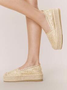 Giày sandal đế xuồng Styleloop dành cho nữ, kiểu dáng Bohemian, mang hơi hướng lễ hội âm nhạc miền Tây nước Mỹ cổ điển, phù hợp cho kỳ nghỉ, trang phục mùa hè, đồ dùng cần thiết khi đi du lịch. - Vàng 1 - Xem 3