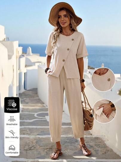 EMERY ROSE 女士夏季服装 度假服装 女士度假服装 乡村音乐会服装 度假两件套 锐舞服装 音乐节音乐会服装 女士两件套夏季套装 女士服装 夏季60年代服装 欧洲夏季女士两件套