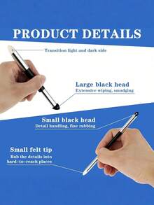 Bộ 2/4/6/8/12 bút mút tán màu hai đầu, có thể giặt và tái sử dụng, dùng để vẽ tranh, tô bóng, chi tiết và sửa lỗi. Dụng cụ tán màu xám bằng mút, đồ dùng nghệ thuật, dụng cụ phác thảo, dụng cụ tô bóng, phụ kiện vẽ than chì cho lớp học nghệ thuật. - Mã trung bình - Xem 6