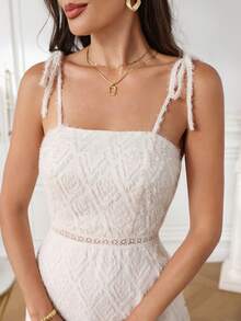 Miaspire Women's Elegant White Summer Vacation Long Dress,Woven Dyed Jacquard Cutout Holiday Outfits,Graduation Outfit For Mother,Summer Dresses For Women - Apricot - View 7