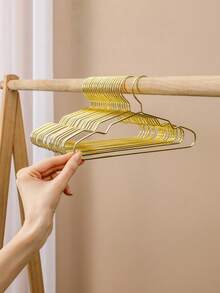 5pcs Gold Mini Metal Hangers, Perfect For Homes With Pets, Compact Design Ideal For Drying Small Clothing Items - Multicolor - View 5