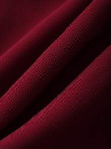 DAZY Bata larga de mujer con mangas acampanadas, encaje y parches de colores contrastantes, de estilo romántico primaveral - Rojo - Ver 7
