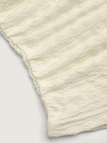 Olithes Áo thun nữ không tay dáng ôm, cổ lệch, chất liệu jacquard, viền bèo nhún, thích hợp cho việc đi làm. Áo một vai, áo xếp ly, áo một tay, áo kiểu băng quấn, áo kiểu một vai, áo nữ, áo kiểu và áo sơ mi nữ, quần áo nữ, áo trắng nữ, áo trắng một bên, áo một vai, áo trễ vai. - Màu be - Xem 7
